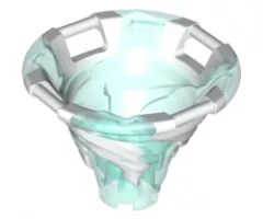 Tornado with Bar Handles on Top Edge with Molded White Spiral Pattern