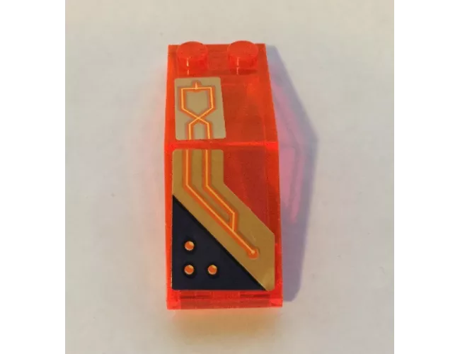 Windscreen 5 x 2 x 1 2/3 with Orange Circuitry Pattern Model Right Side (Stickers) - Set 72004