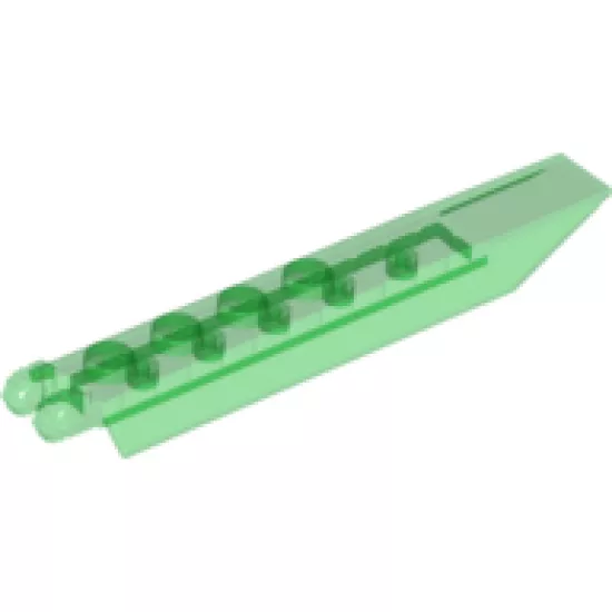 Hinge Plate 1 x 8 with Angled Side Extensions, Squared Plate Underside