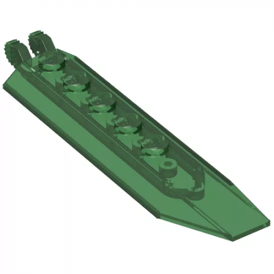Hinge Plate 1 x 8 with Angled Side Extensions, 9 Teeth and Rounded Plate Underside