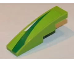 Slope, Curved 4 x 1 with Green and White Pattern Model Right Side (Sticker) - Set 8864