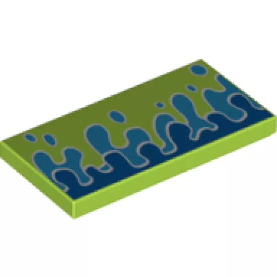 Tile 2 x 4 with Splashes of Water Pattern