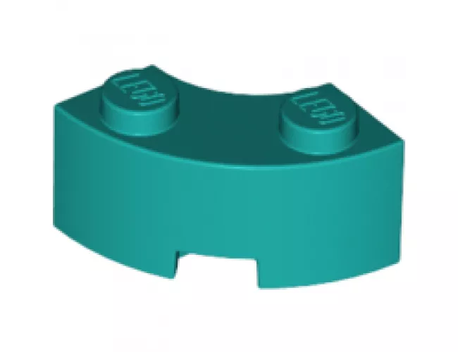Brick, Round Corner 2 x 2 Macaroni with Stud Notch and Reinforced Underside