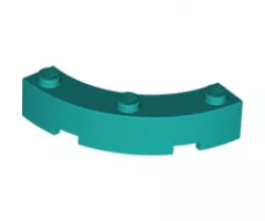 Brick, Round Corner 4 x 4 Macaroni Wide with 3 Studs