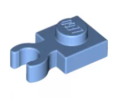 Plate, Modified 1 x 1 with Open O Clip Thick (Vertical Grip)