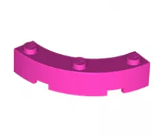 Brick, Round Corner 4 x 4 Macaroni Wide with 3 Studs