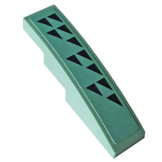 Slope, Curved 4 x 1 with Black Triangles Pattern Model Left Side (Sticker) - Set 70612