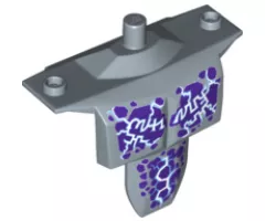 Large Figure Part Torso Armor Shoulder Studs with Dark Purple Spots and Medium Blue Veins Pattern