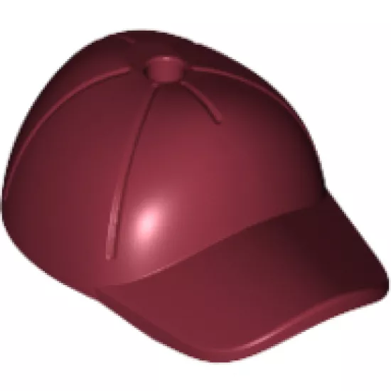 Minifigure, Headgear Cap - Short Curved Bill with Seams and Hole on Top
