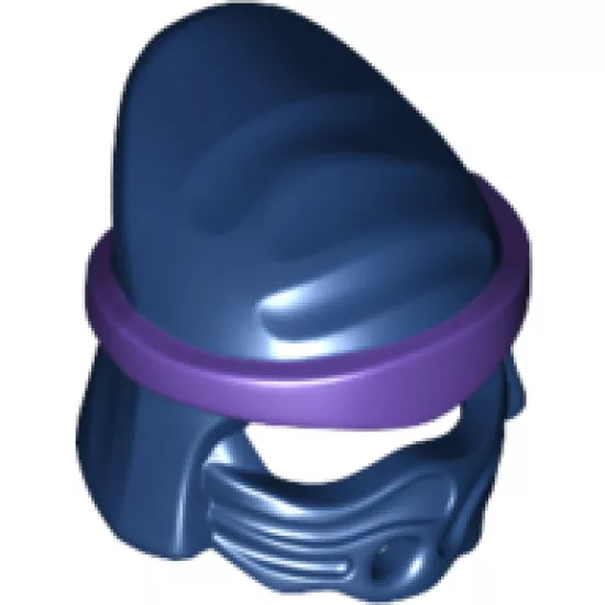 Minifigure, Headgear Ninjago Wrap Peaked Head with Dark Purple Wrap and Knot Pattern