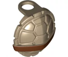 Minifigure, Body Wear Turtle Shell with Dark Brown Horizontal Belt Pattern