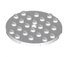 Plate, Round 6 x 6 with Hole
