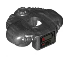 Minifigure, Body Wear Scuba Tank with Shoulder Pads and Front Panel with Red Low Battery Life Indicator Pattern