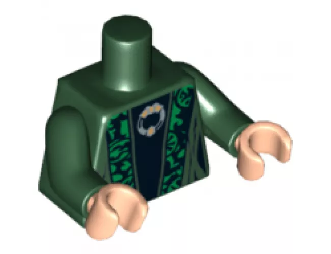 Torso Harry Potter McGonagall Green Trim Pattern / Dark Green Arms / Light Nougat Hands