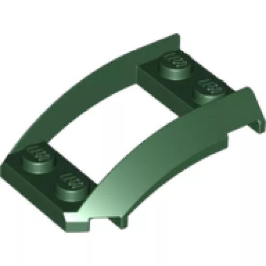 Wedge 4 x 3 Open with Cutout and 4 Studs