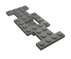 Vehicle, Base 4 x 10 x 2/3 with 2 x 2 Recessed Center with Smooth Underside, No Center Hole