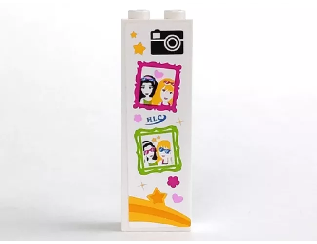 Brick 1 x 2 x 5 with Photos, Camera and 'HLC' Pattern (Sticker) - Set 41058