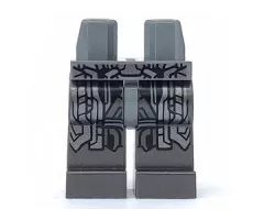 Hips and Pearl Dark Gray Legs with Silver Armor Pattern