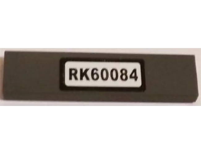 Tile 1 x 4 with 'RK60084' Pattern (Sticker) - Set 60084