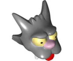 Minifigure, Head, Modified Simpsons Scratchy Pattern