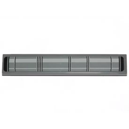 Tile 1 x 6 with SW Pipe and Black Lines Pattern Model Left Side (Sticker) - Set 75048