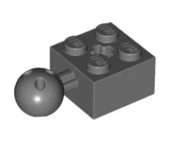 Technic, Brick Modified 2 x 2 with Ball Joint and Axle Hole with 6 Holes in Ball