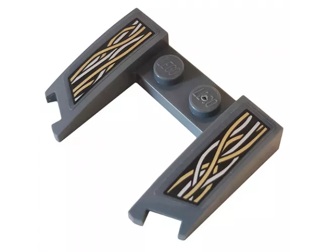 Wedge 3 x 4 x 2/3 Cutout with Bundled Wires Pattern (Stickers) - Set 76109