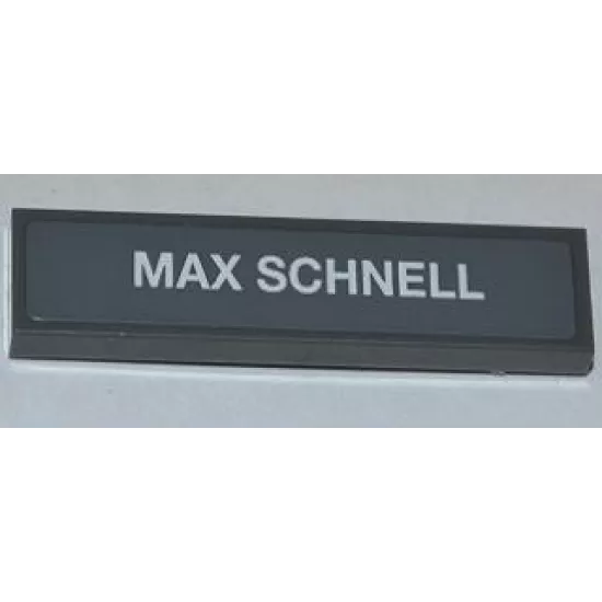 Tile 1 x 4 with 'MAX SCHNELL' Pattern (Sticker) - Set 9485