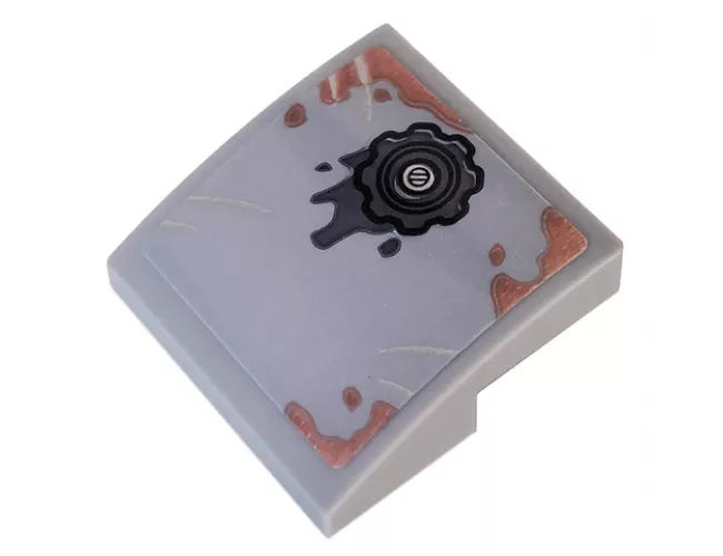 Slope, Curved 2 x 2 with Dark Bluish Gray Tank Cap and Gasoline Pattern (Sticker) - Set 75928