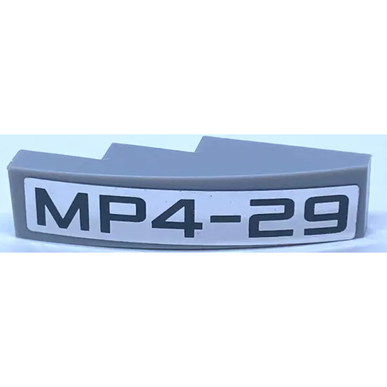 Slope, Curved 4 x 1 with Black MP4-29 on Silver Mirrored Background Pattern Model Left Side (Sticker) - Set 75911