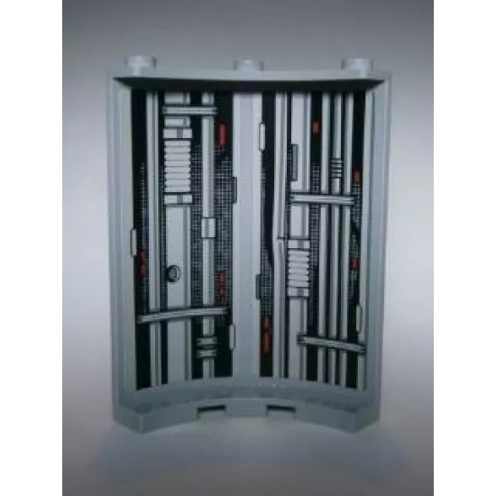 Cylinder Quarter 4 x 4 x 6 with SW Death Star II Reactor Shaft Pattern (Stickers) - Set 75093