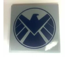 Tile 6 x 6 with Avengers Logo Pattern (Sticker) - Set 6869