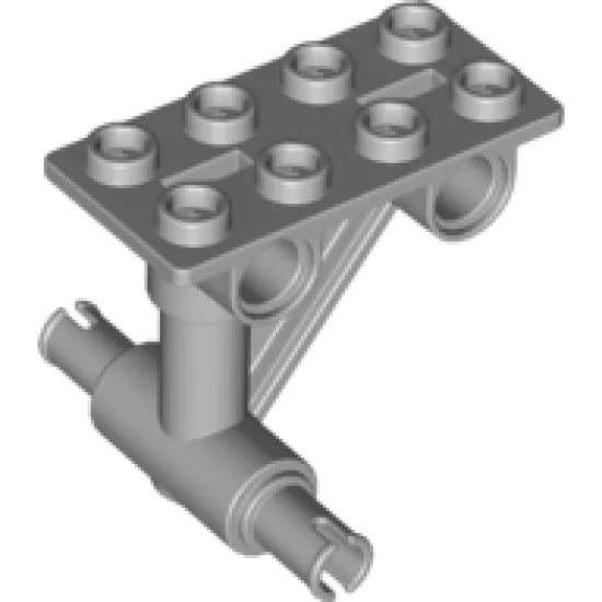 Aircraft Plate, Modified 2 x 4 Thin with Bottom Struts to Pins