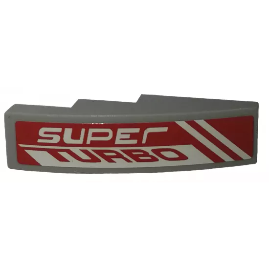 Slope, Curved 4 x 1 with 'SUPER TURBO' Pattern Model Left Side (Sticker) - Set 42039