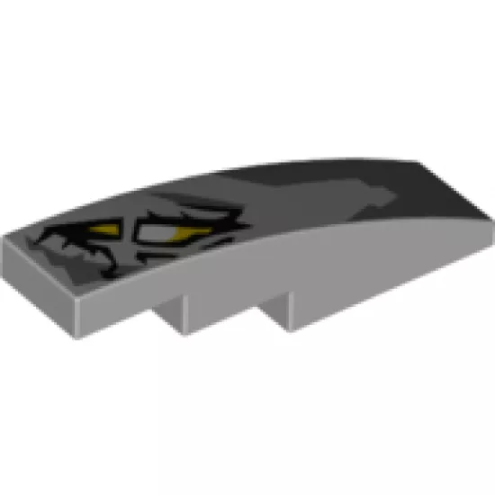 Slope, Curved 4 x 1 with Dragon Eye Pattern Model Right Side