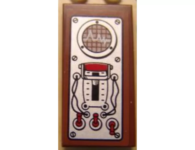Tile 2 x 4 with Breaker and 3 Toggle Switches Pattern (Sticker) - Set 9466