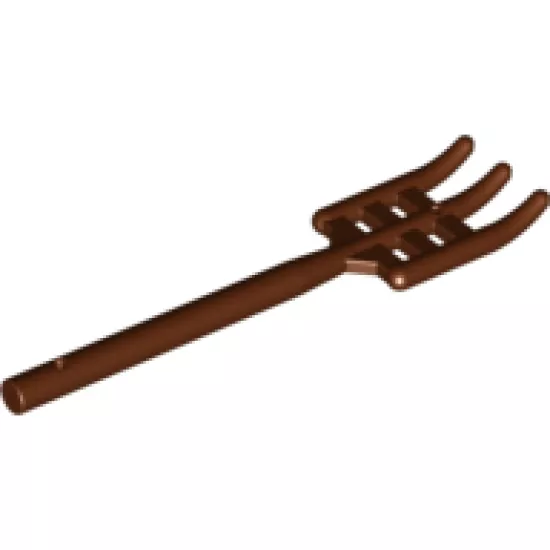 Minifigure, Utensil Pitchfork Type 2 - Flat Bottom, Soft Plastic