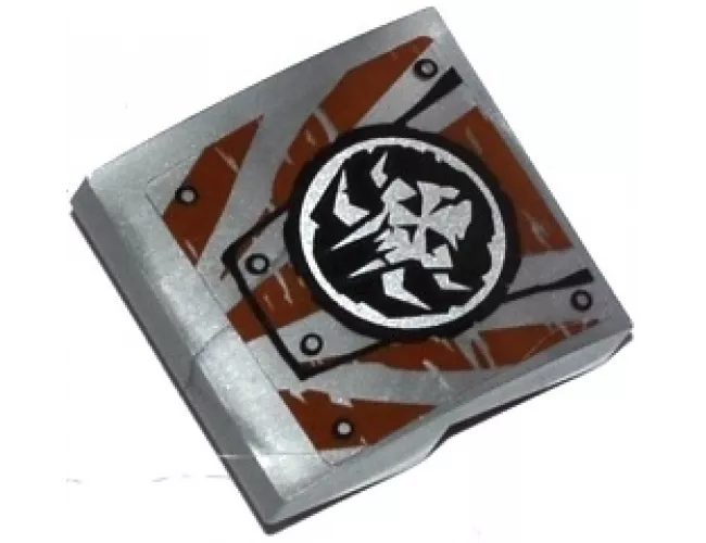 Slope, Curved 2 x 2 with Tiger Stripes, Alien Skull and Rivets Pattern (Sticker) - Set 70220