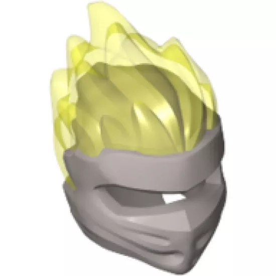 Minifigure, Headgear Ninjago Wrap Type 5 with Trans-Neon Green Energy Effect Pattern
