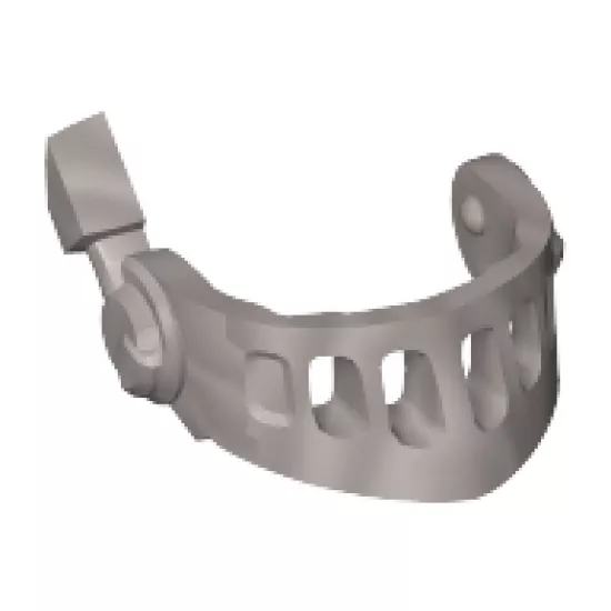 Minifigure, Headgear Accessory Visor Pointed with Face Grille and Antenna