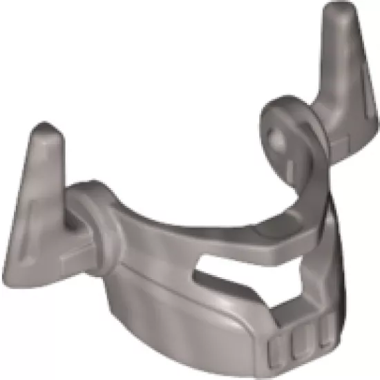 Minifigure, Headgear Accessory Visor with T Slit Wide and Horns on Sides