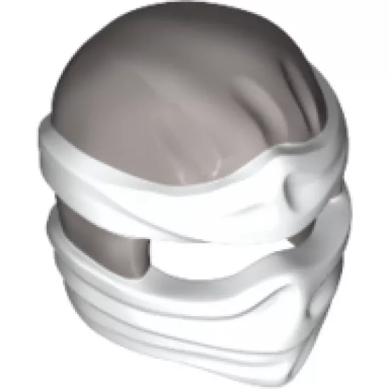 Minifigure, Headgear Ninjago Wrap Type 2 with White Wraps and Knot Pattern