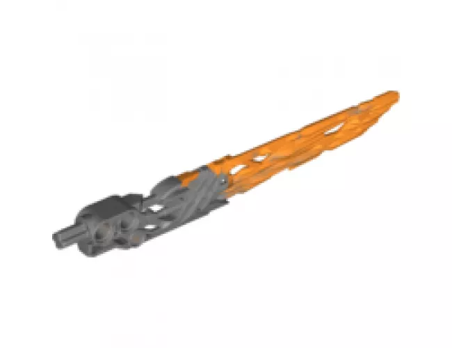 Bionicle Weapon Protector Sword with Marbled Orange Blade Pattern