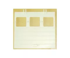 Garage Door 1 x 12 x 9 with Three Windows, Locking Dual 2 Finger Hinges