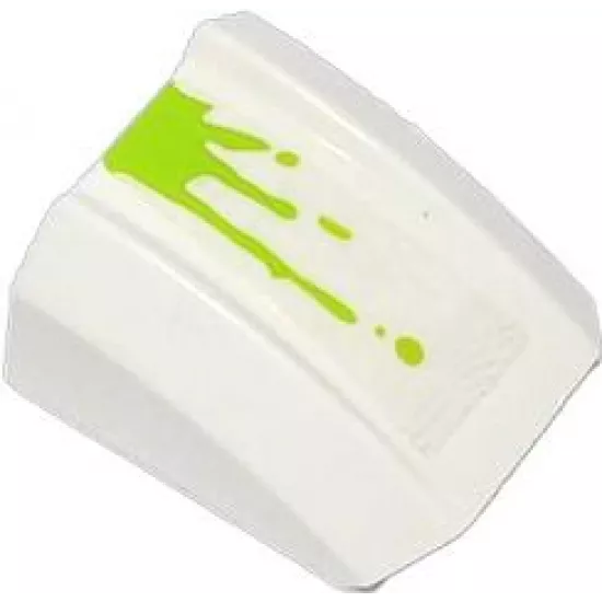 Slope, Curved 2 x 2 Lip with Lime Splatters Pattern Model Right Side (Sticker) - Set 70707