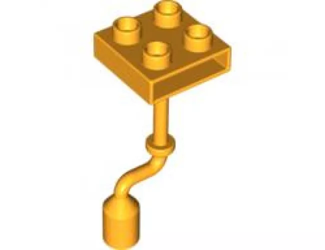 Duplo Crank Handle Long with 2 x 2 Platform