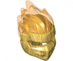 Minifigure, Headgear Ninjago Wrap Type 5 with Trans-Orange Energy Effect Pattern