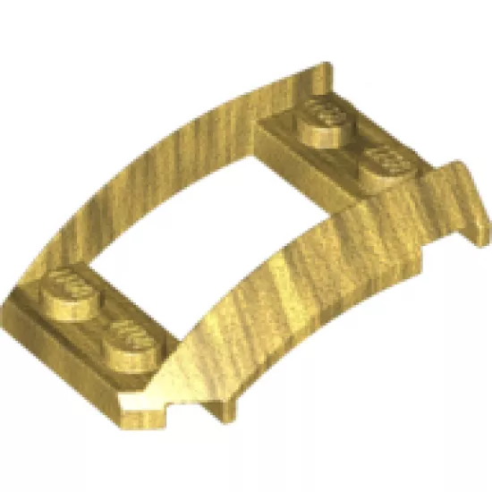 Wedge 4 x 3 Open with Cutout and 4 Studs