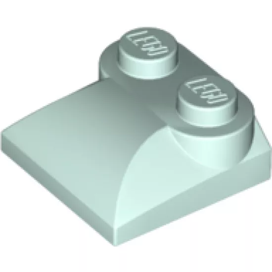 Slope, Curved 2 x 2 x 2/3 with Two Studs and Curved Sides