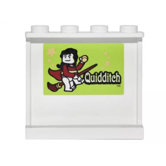 Panel 1 x 4 x 3 with Side Supports - Hollow Studs with Quidditch Player Pattern on Inside (Sticker) - Set 4840